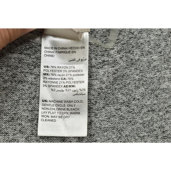 Chico's Gray Tie Front Cardigan Sweater Regular Size S Womens Rayon Blend - Picture 8 of 8